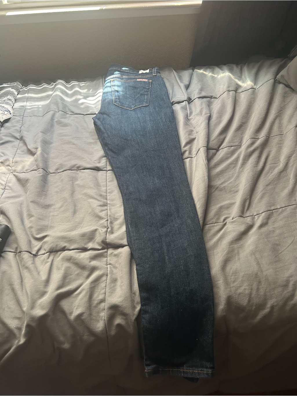 Hudson Jeans Indigo Denim With Tan Stitching